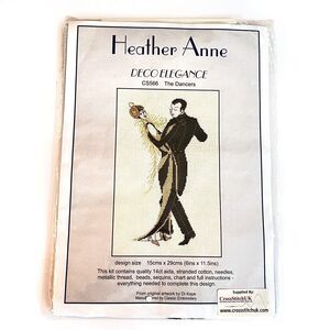 CrossstitchUK Heather Anne DECO ELEGANCE CS566 The Dancers RARE! New Sealed